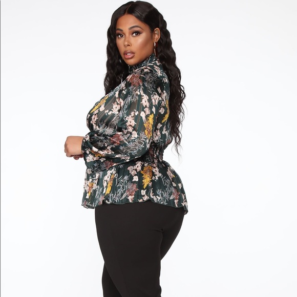 Chiffon blouse fashion nova - Picture 3 of 8